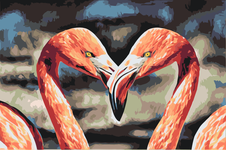 Paint by number - Flamingoer