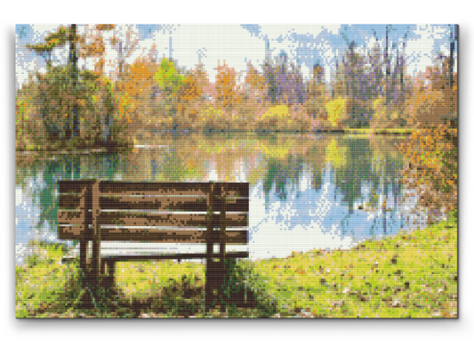 Diamond Paint - Bænken ved dammen