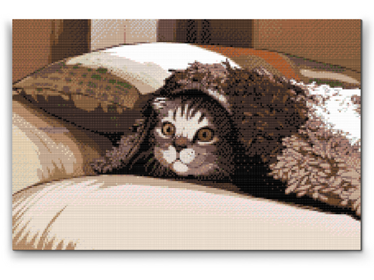 Diamond Paint - Kitty under puden