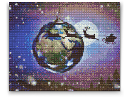 Diamond Paint - Julemanden på sin slæde