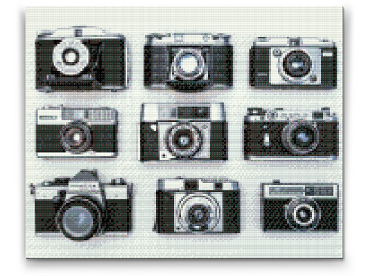 Diamond Paint - Gamle kameraer