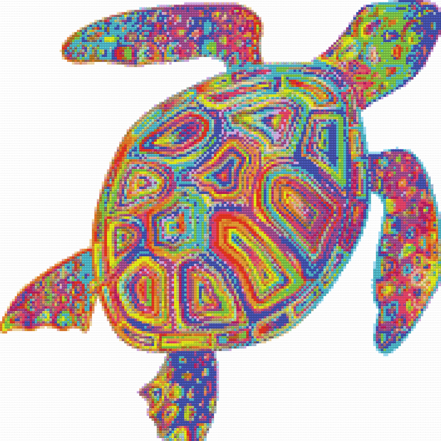 Diamond Paint - Regnbueskildpadde