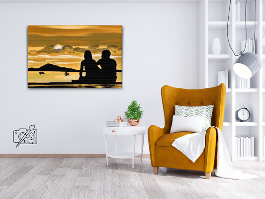 Diamond Paint - Romantik på stranden