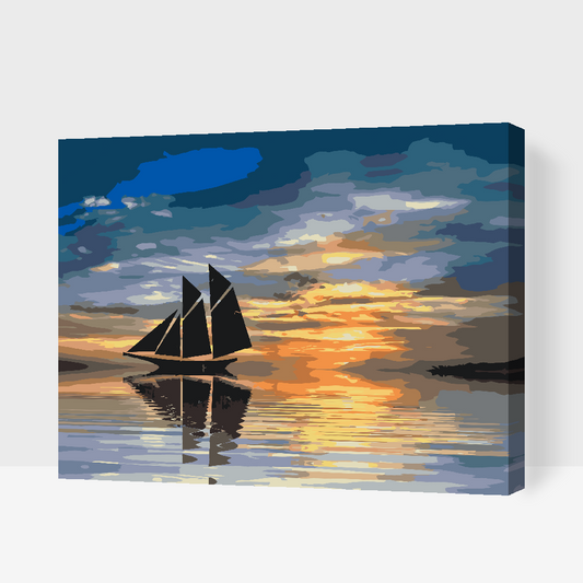 Paint by number - Forladt båd