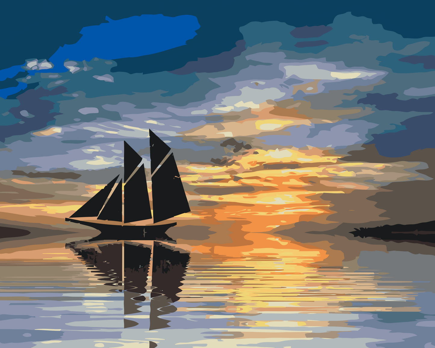 Paint by number - Forladt båd