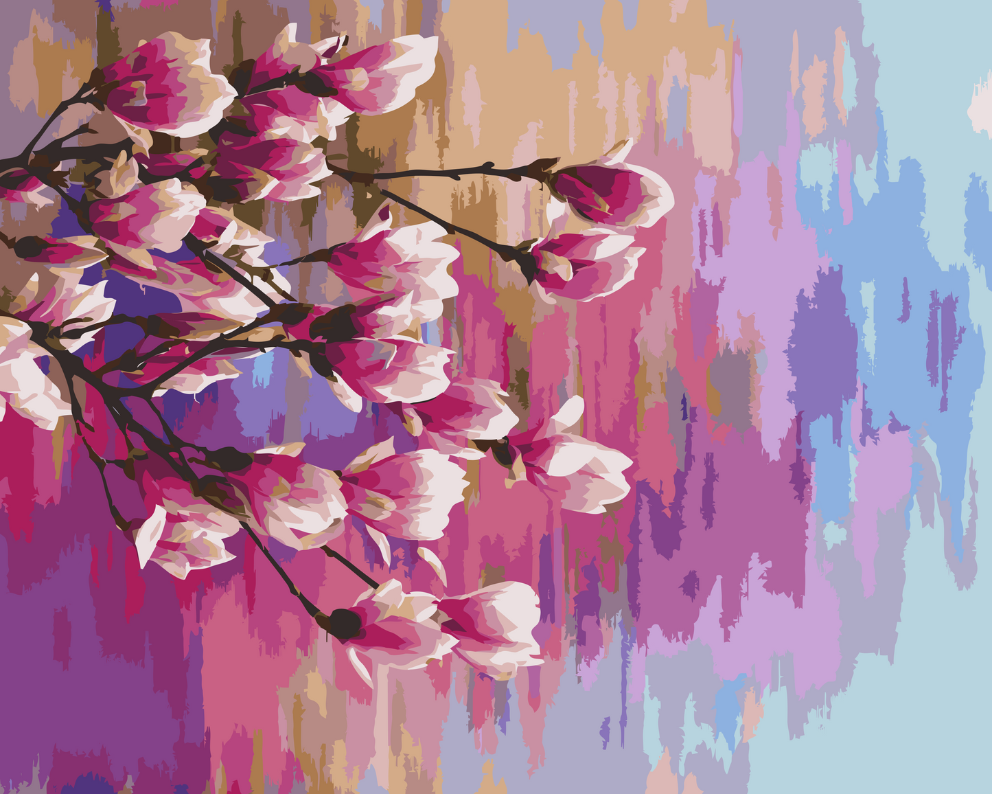 Paint by number - Regnbuemagnolia