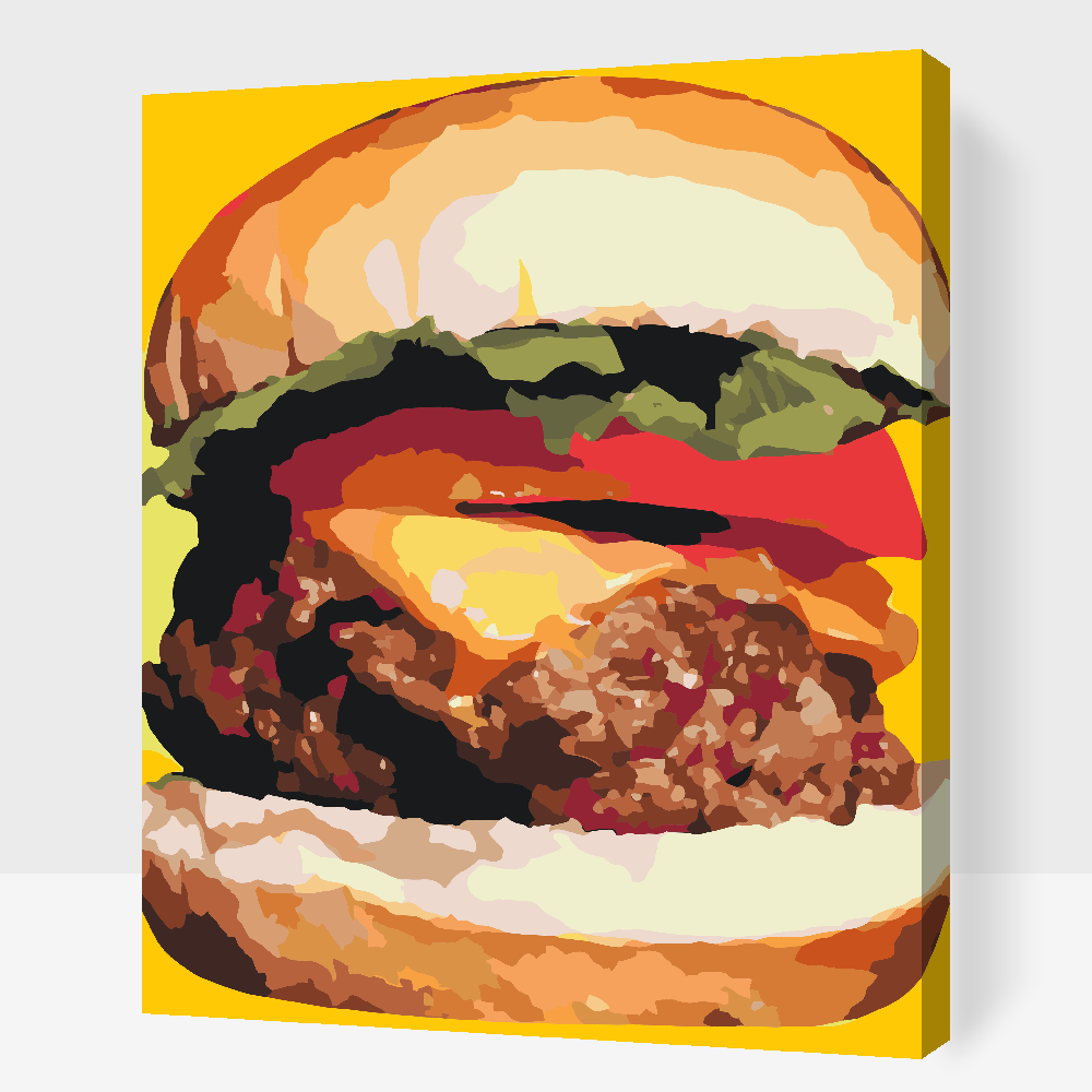 Paint by number - Burgerillustration