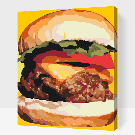 Paint by number - Burgerillustration