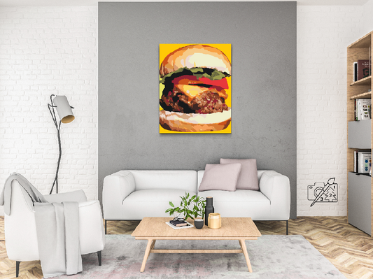 Paint by number - Burgerillustration