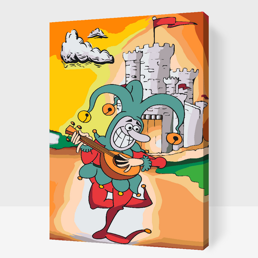 Paint by number - Nar, der spiller banjo