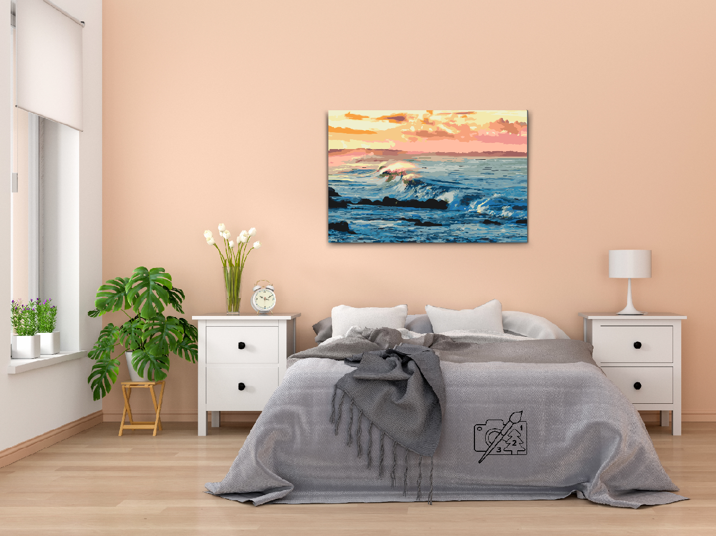 Paint by number - Havbølger