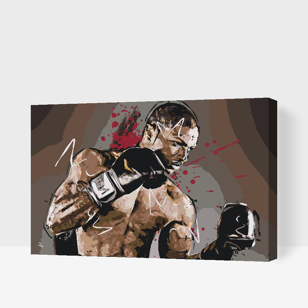 Paint by number - Bokserillustration