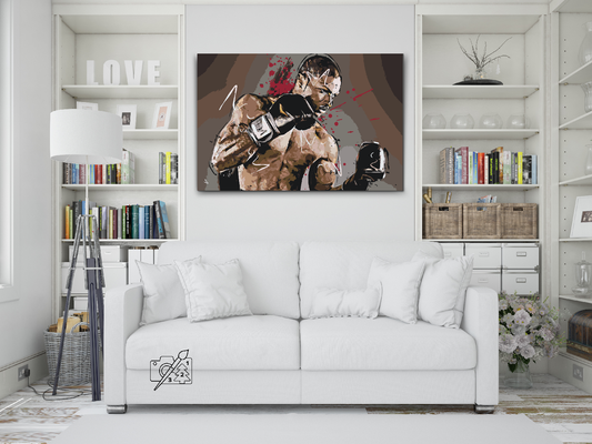 Paint by number - Bokserillustration