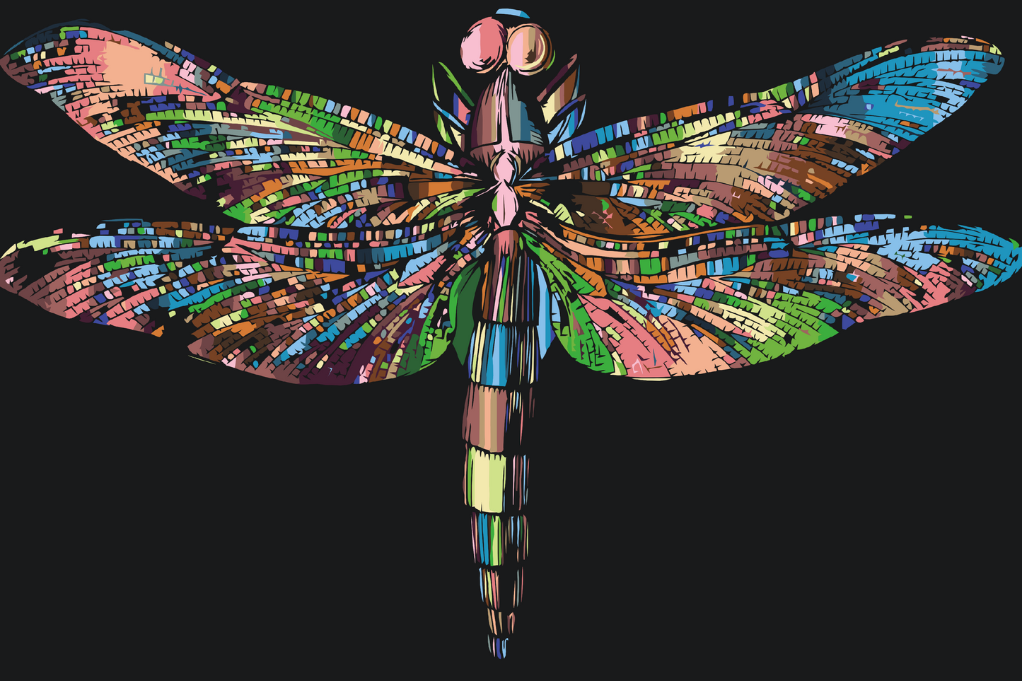 Paint by number - Farverig guldsmed