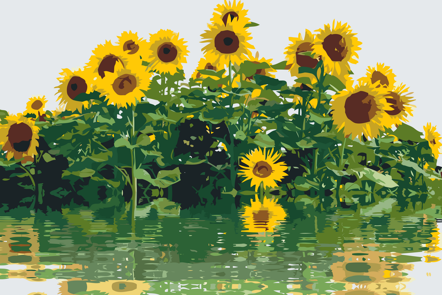 Paint by number - Solsikke ved vandet