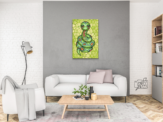 Paint by number - Slange med røde kinder