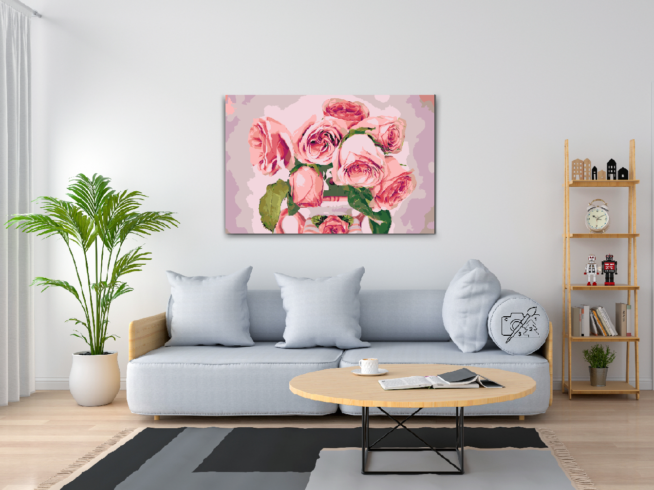 Paint by number - Rose i vasen