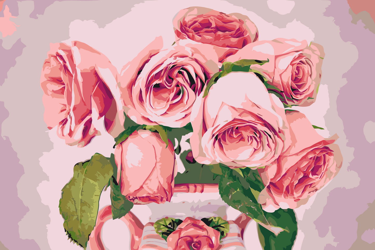 Paint by number - Rose i vasen