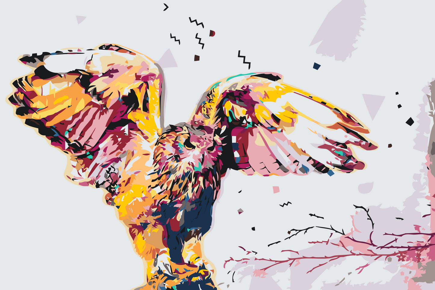 Paint by number - Gylden Sneugle