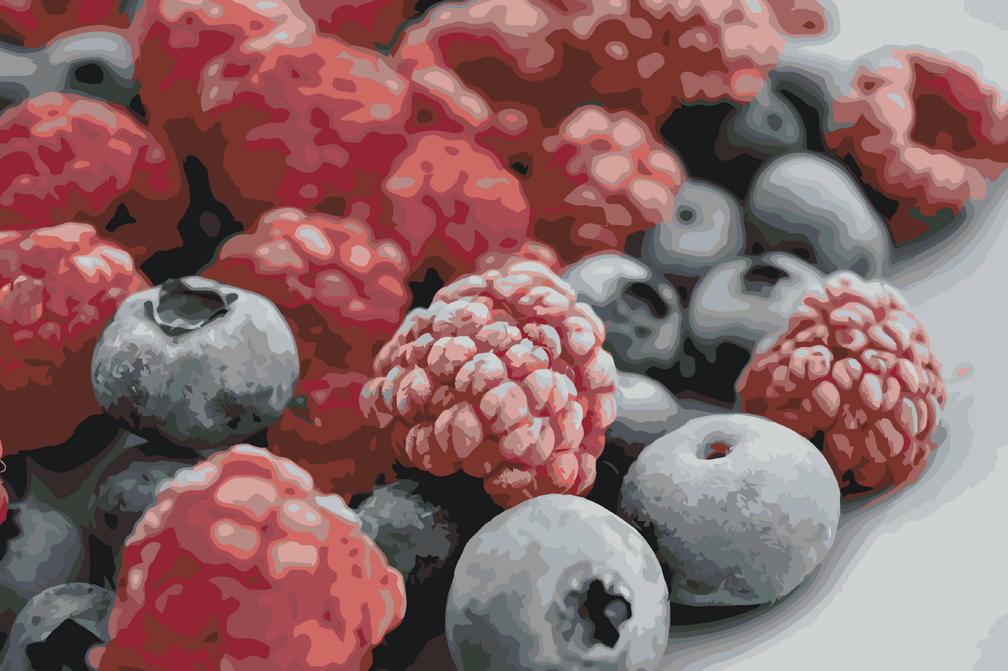 Paint by number - Frosne frugter