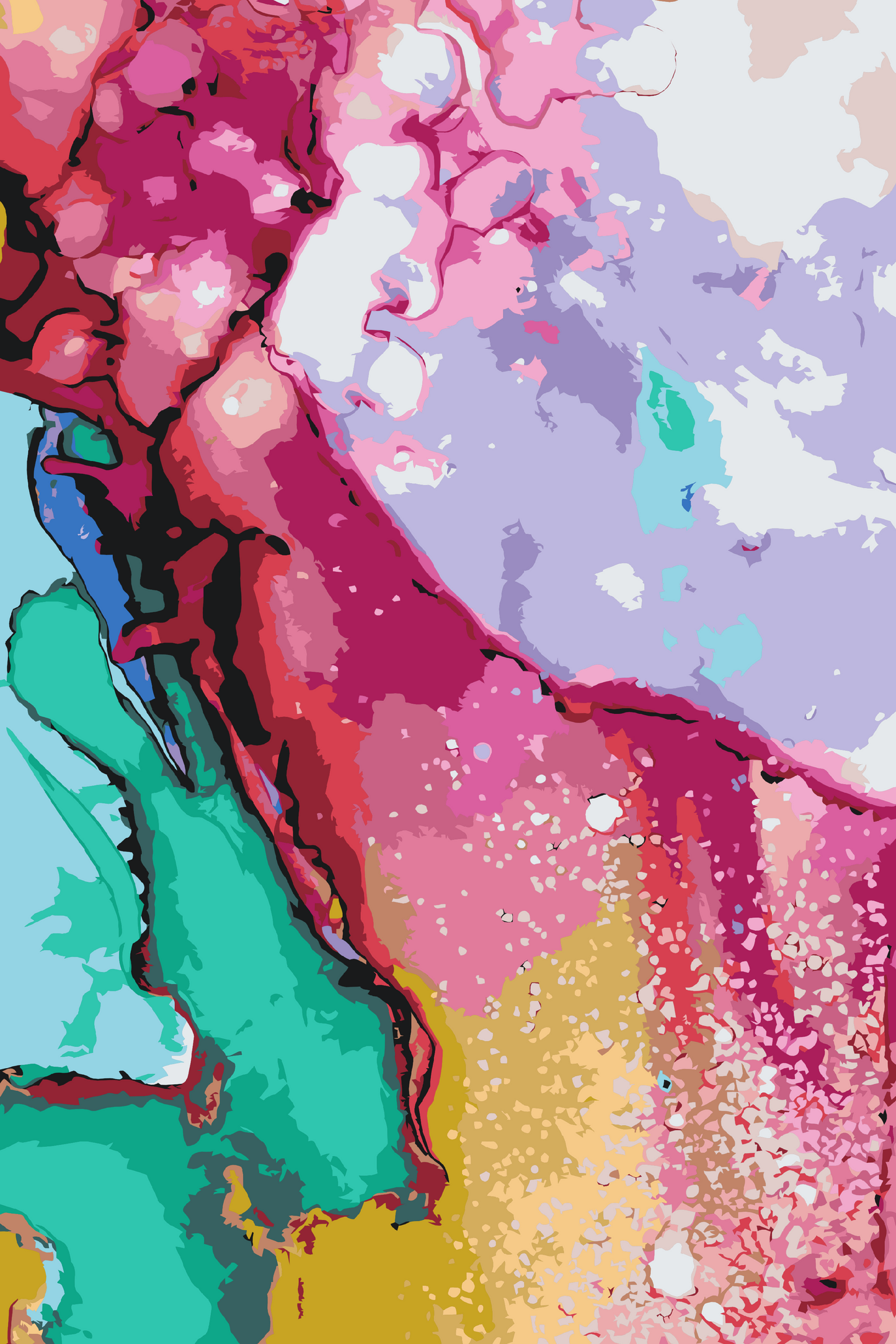 Paint by number - Farverig kunst