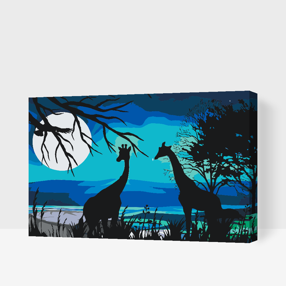 Paint by number - Giraffer i Afrika
