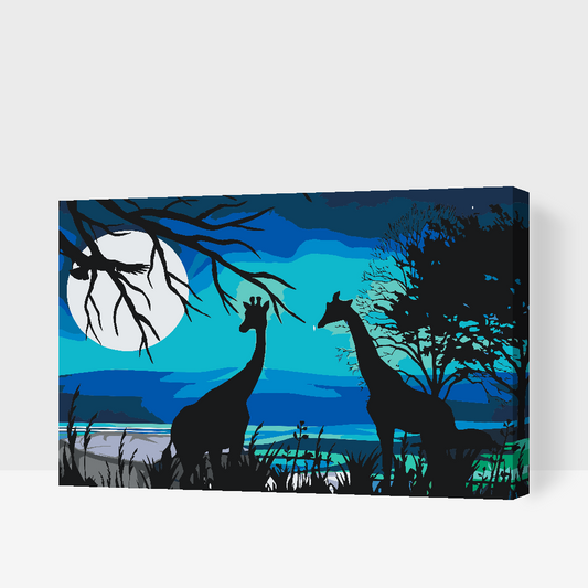 Paint by number - Giraffer i Afrika