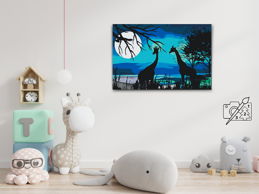 Paint by number - Giraffer i Afrika