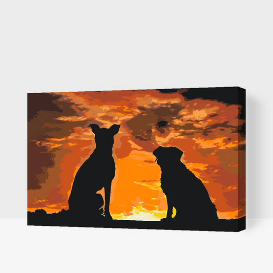 Paint by number - Dogs Friends