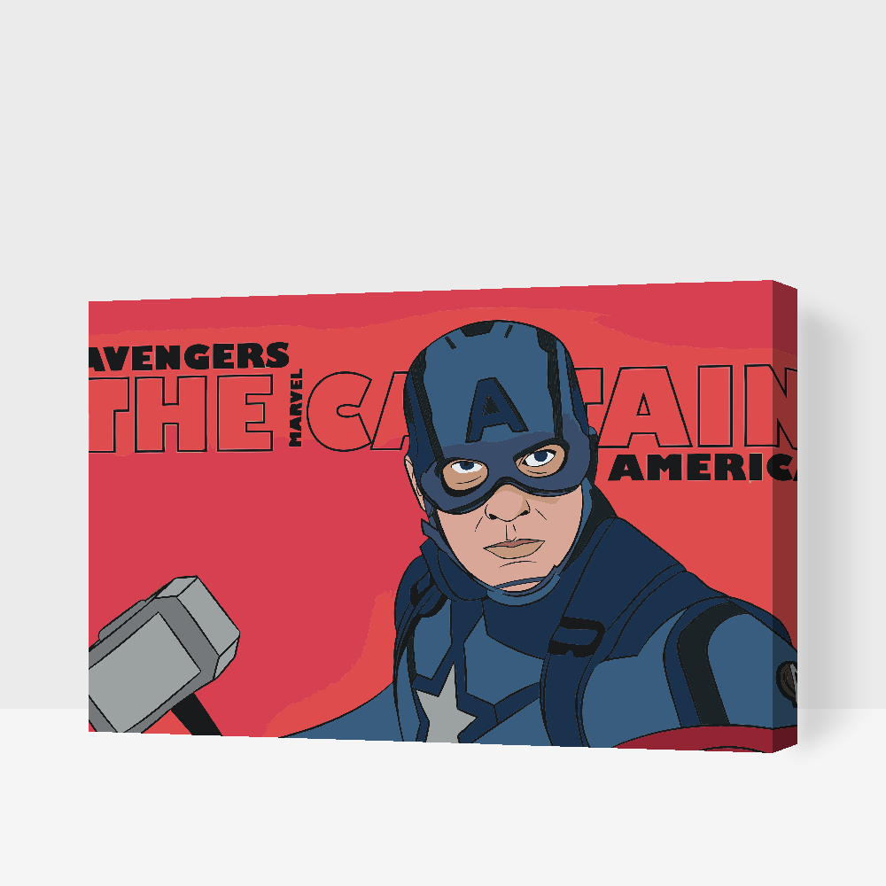 Paint by number - Captain America 1
