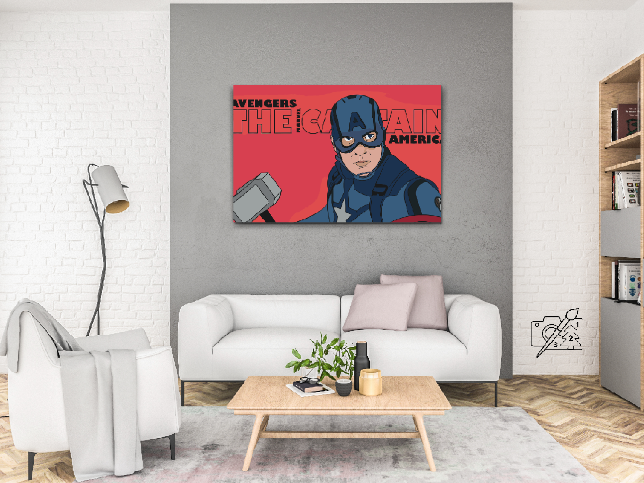 Paint by number - Captain America 1