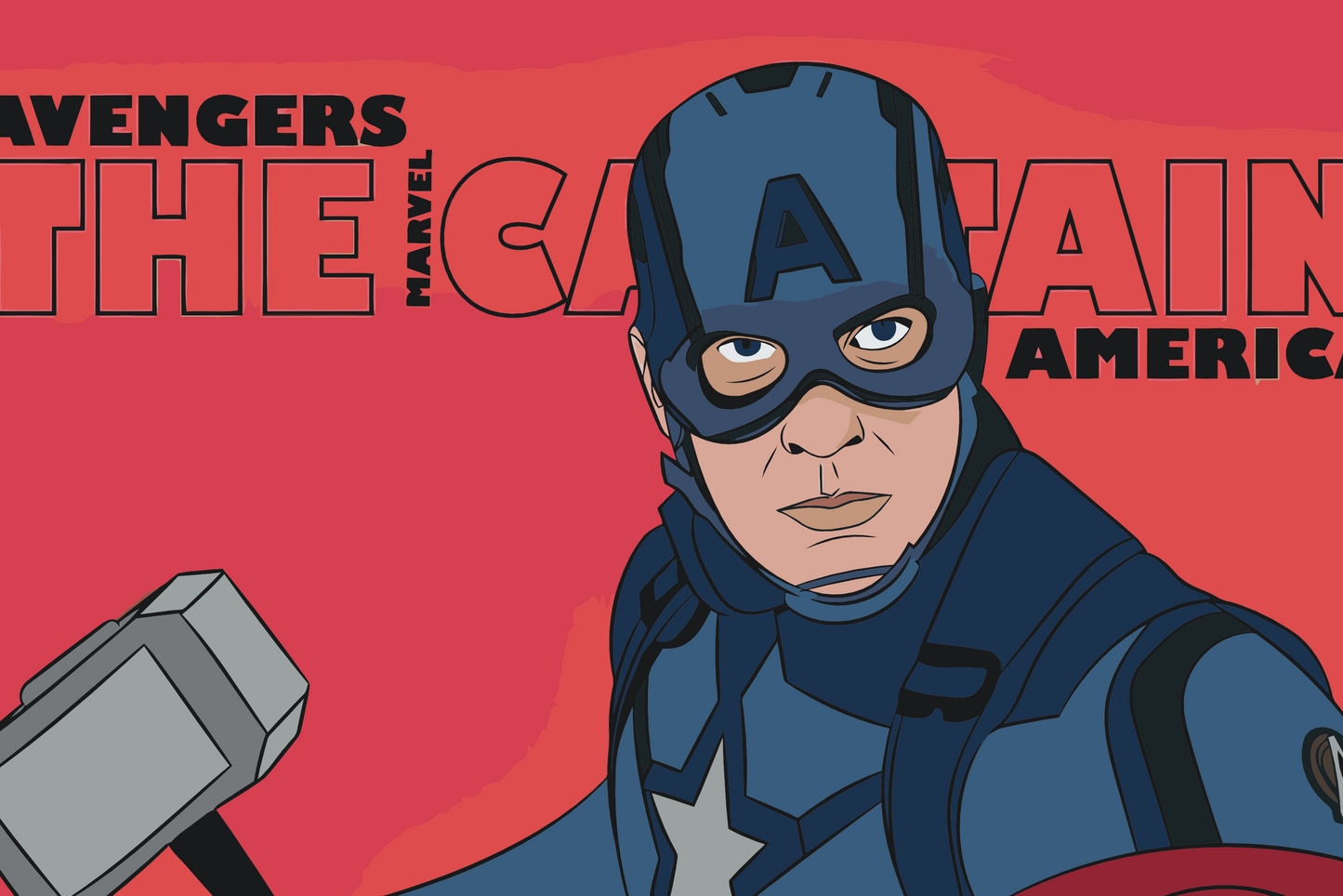 Paint by number - Captain America 1