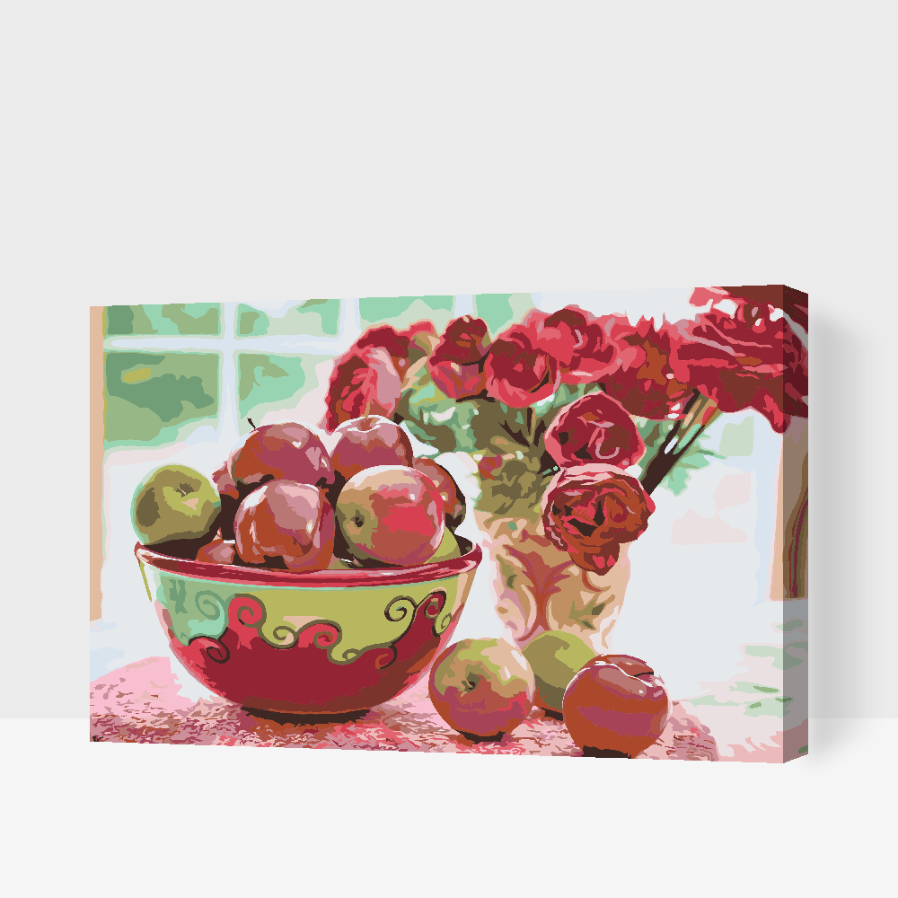 Paint by number - Æbler og blomster