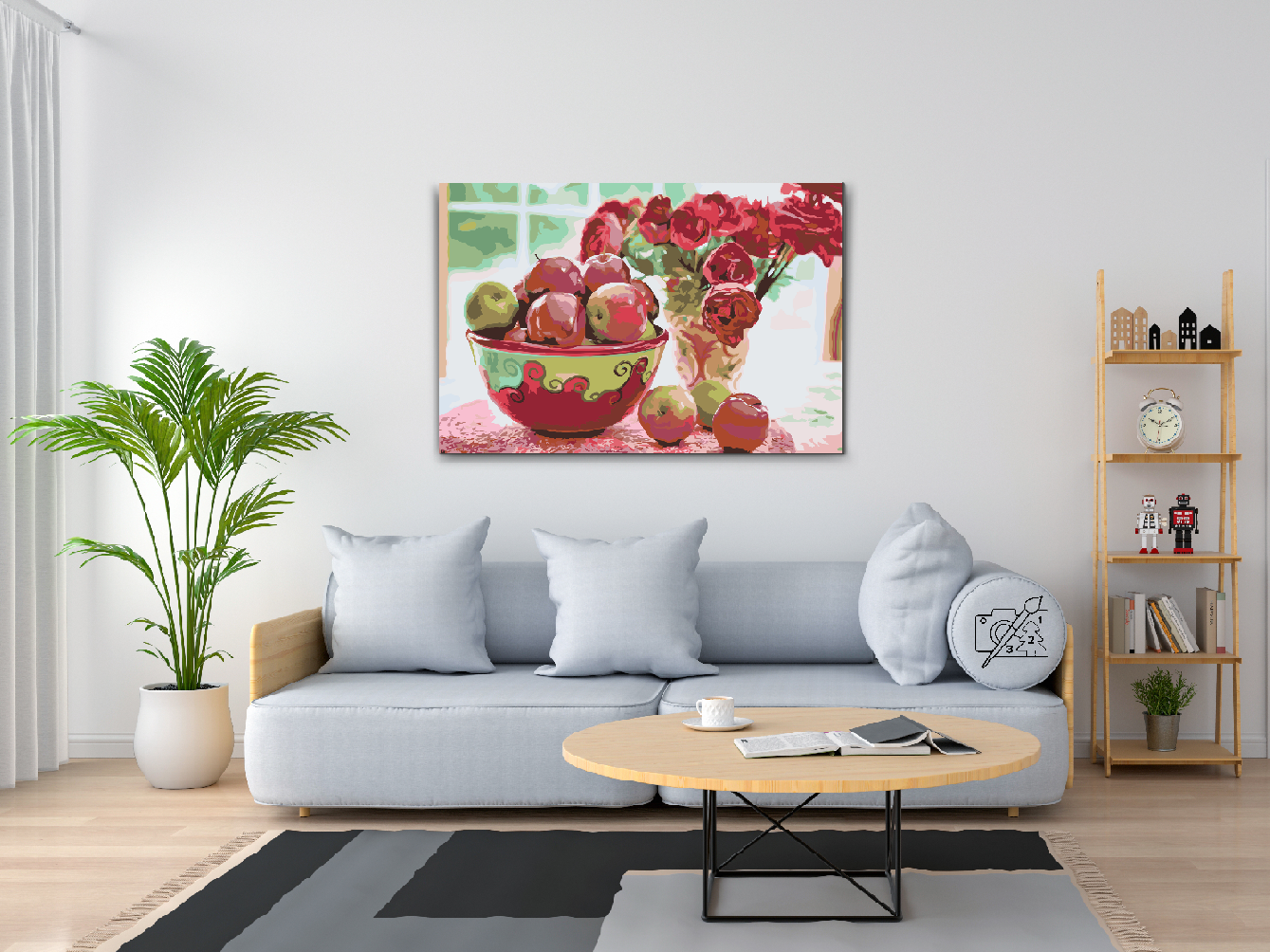 Paint by number - Æbler og blomster