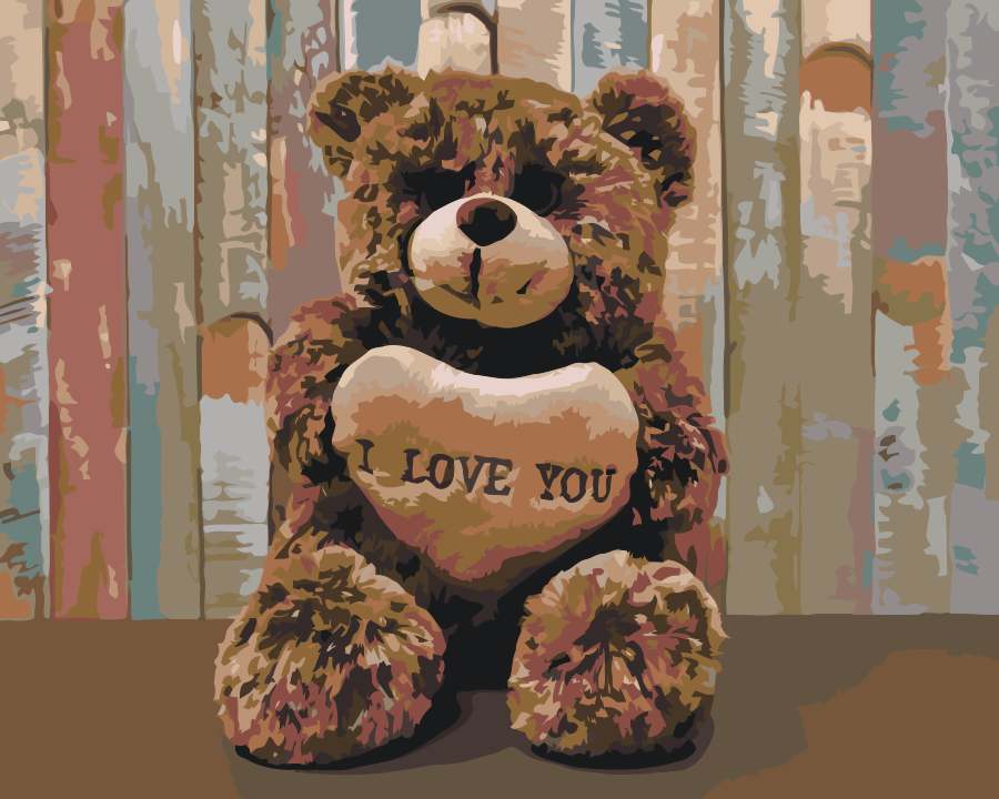 Paint by number - Jeg elsker dig, Teddy