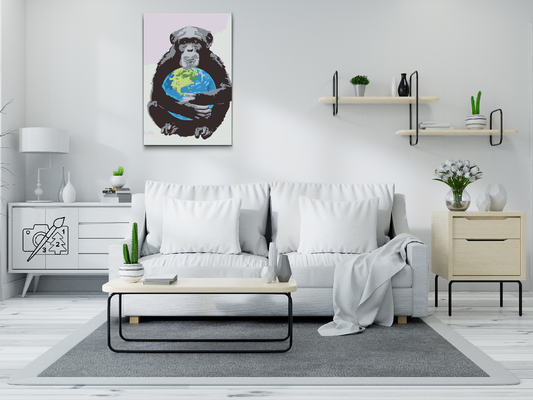 Paint by number - Verden i en abes favn