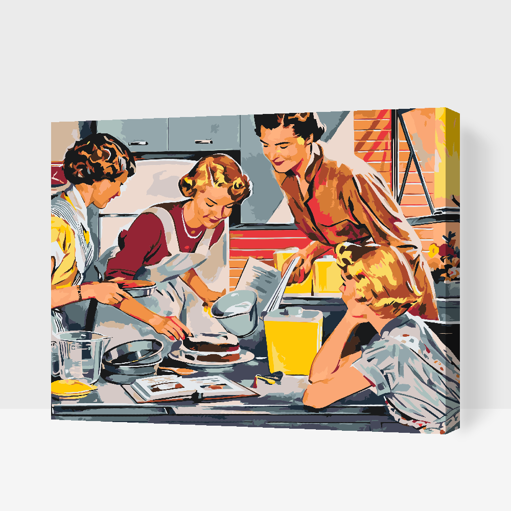 Paint by number - Bage en kage