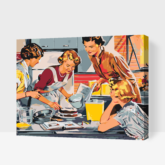 Paint by number - Bage en kage