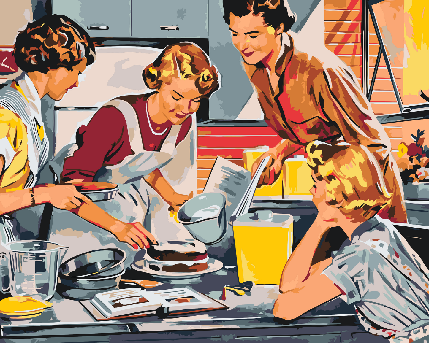 Paint by number - Bage en kage