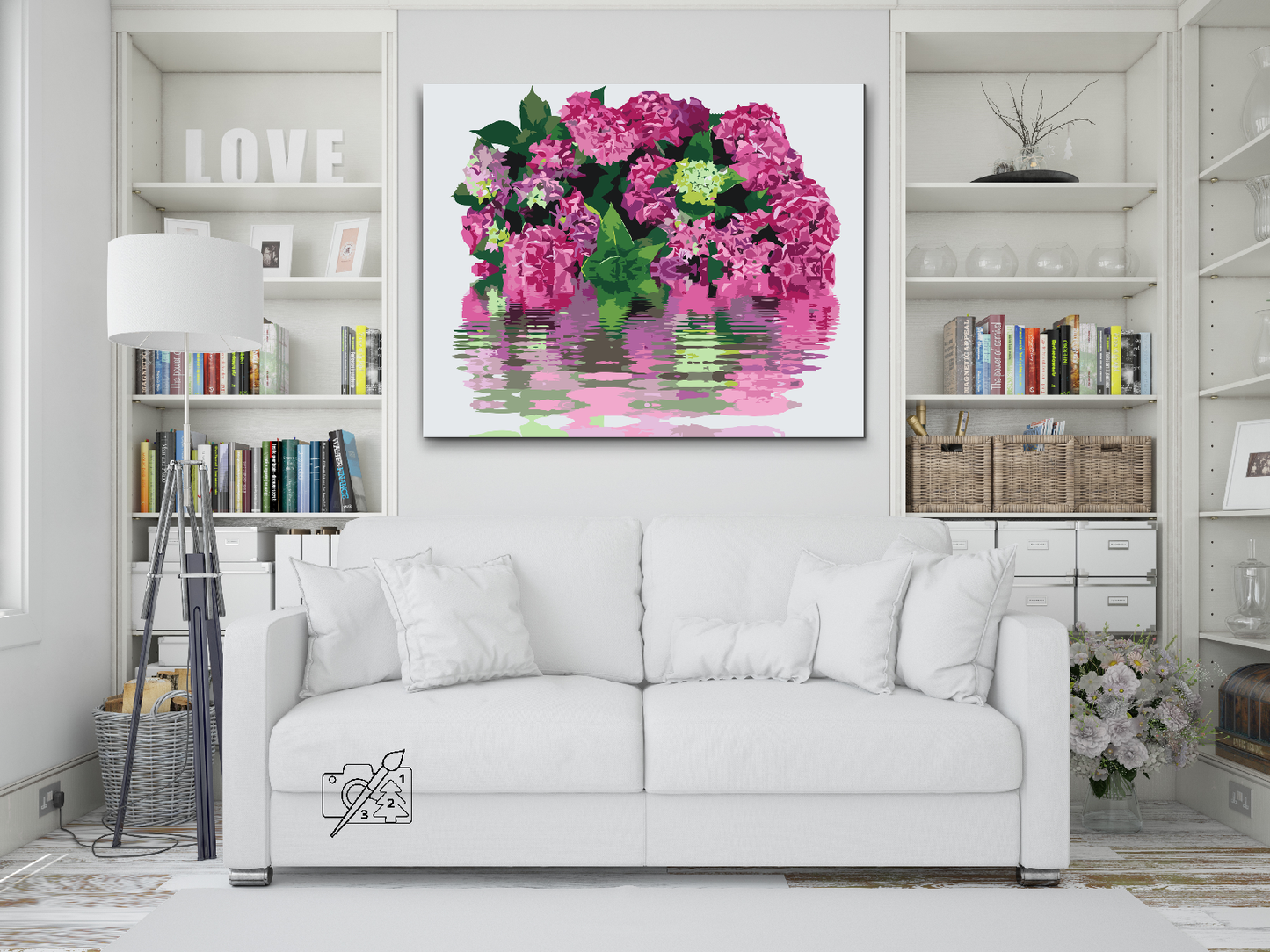 Paint by number - Hortensia ved vandet