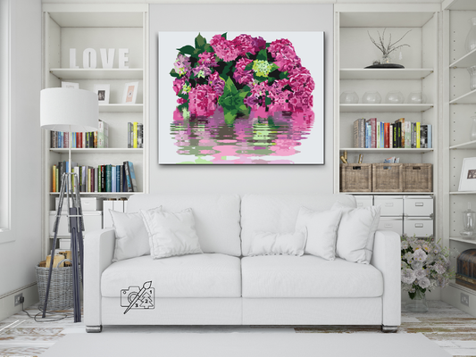 Paint by number - Hortensia ved vandet