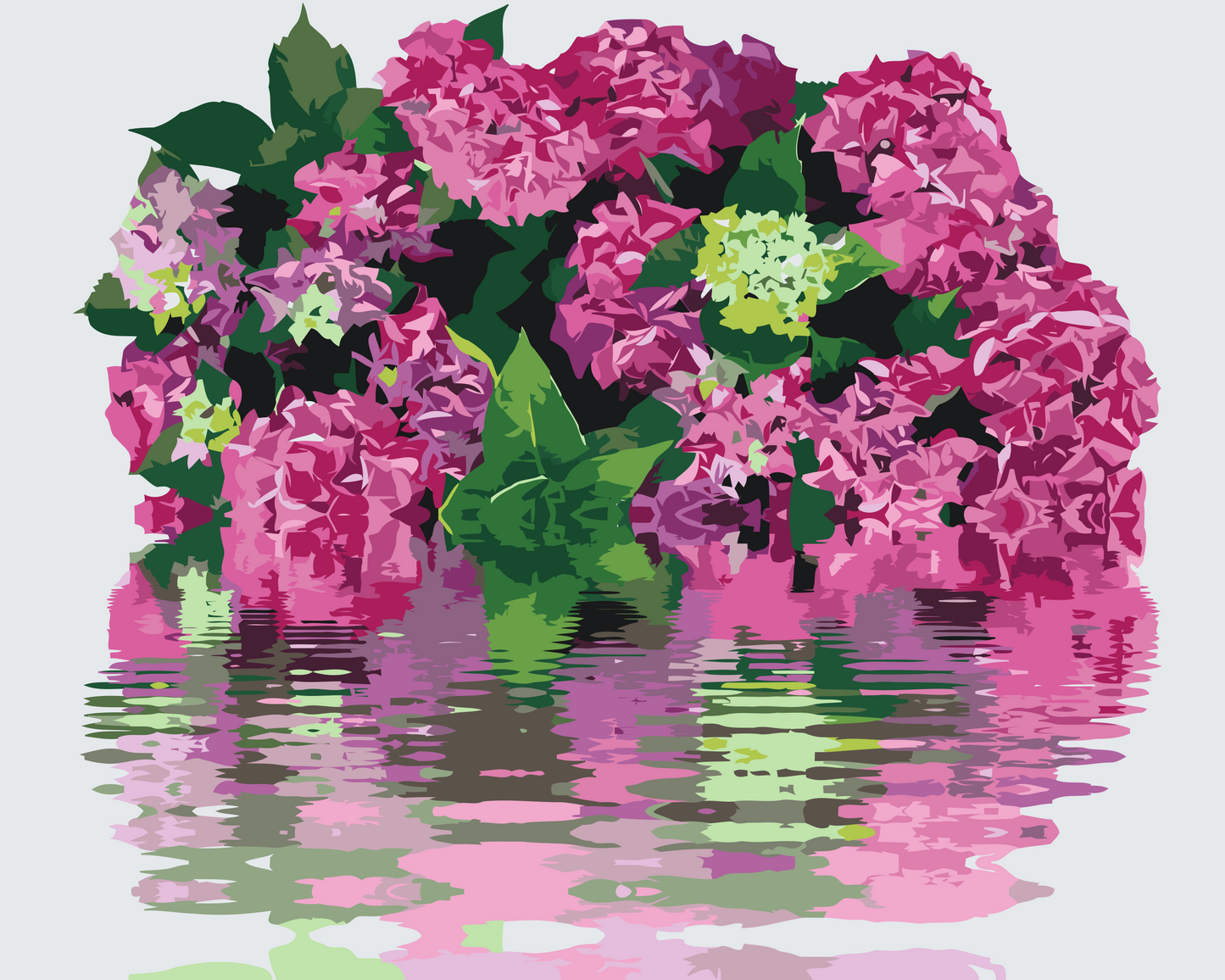 Paint by number - Hortensia ved vandet