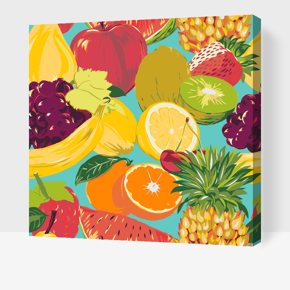 Paint by number - Frugtbaggrund
