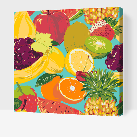 Paint by number - Frugtbaggrund