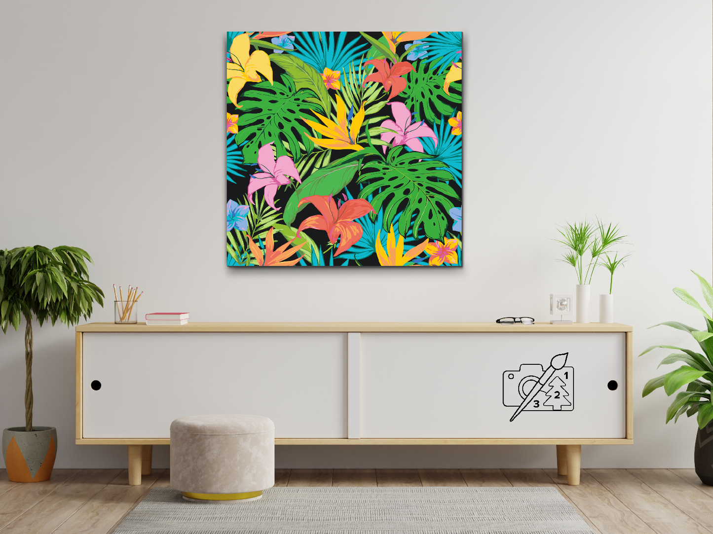 Paint by number - Tropisk baggrund 2