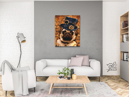 Paint by number - Mops med hat