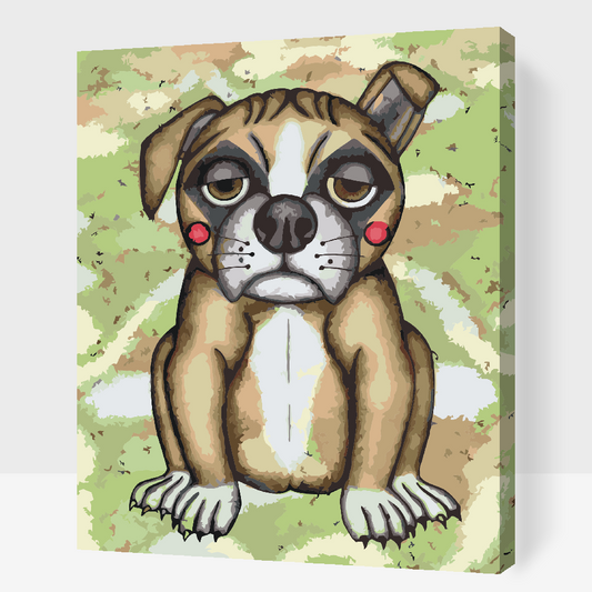 Paint by number - Hund med lyserøde kinder