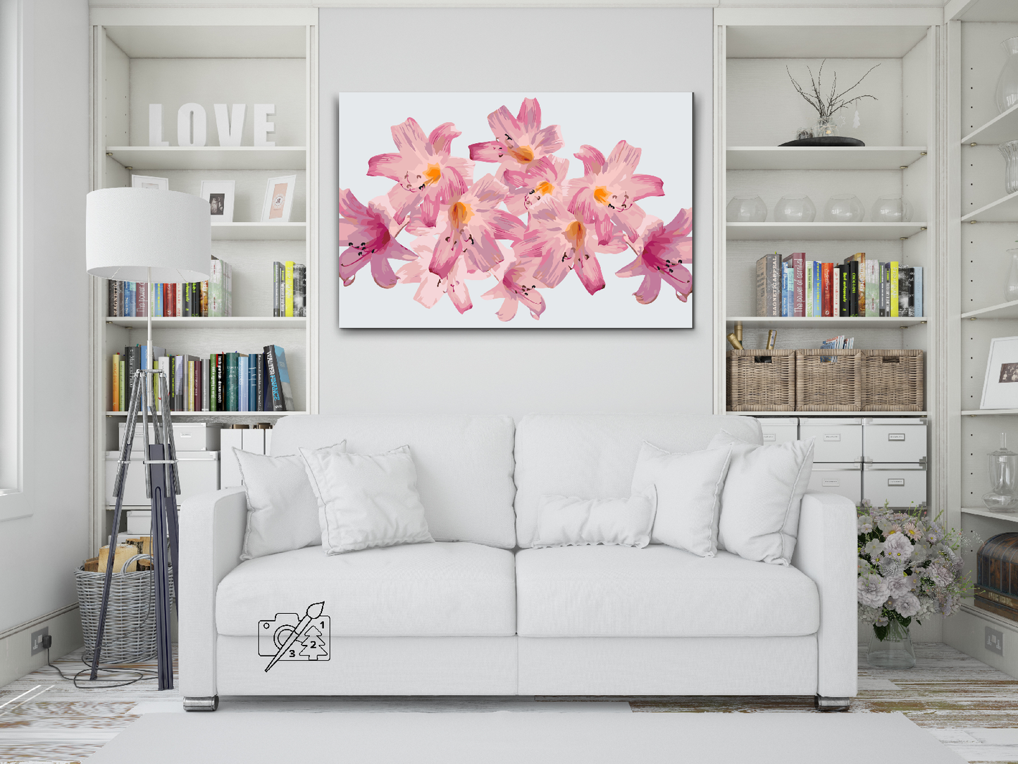 Paint by number - Pink Lilies 2