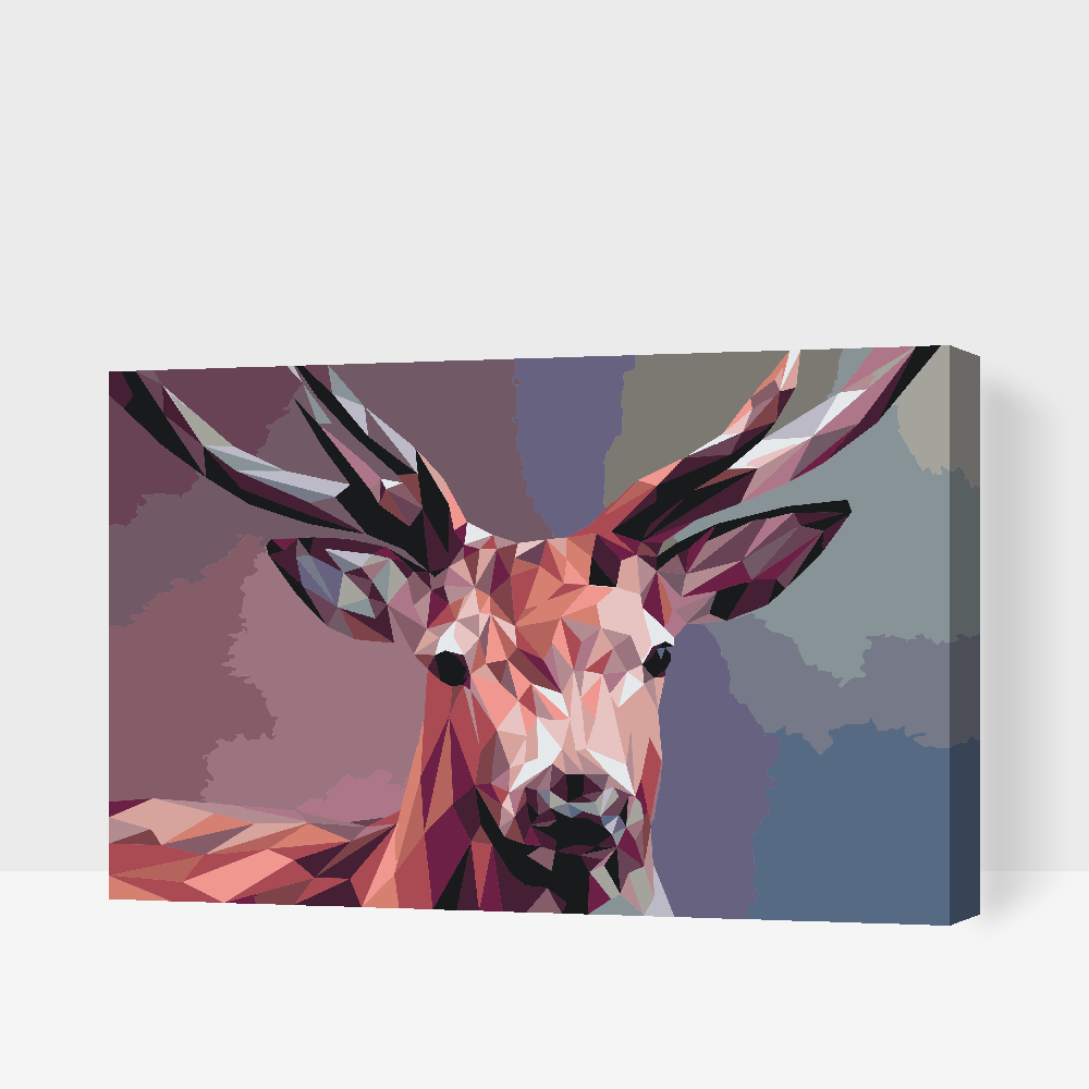 Paint by number - Vektorhjort