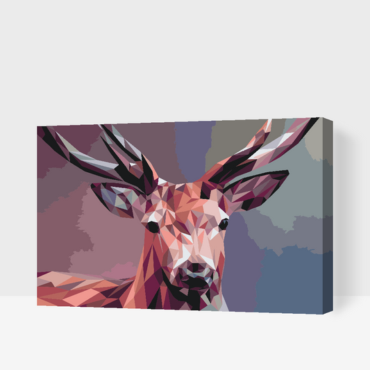 Paint by number - Vektorhjort